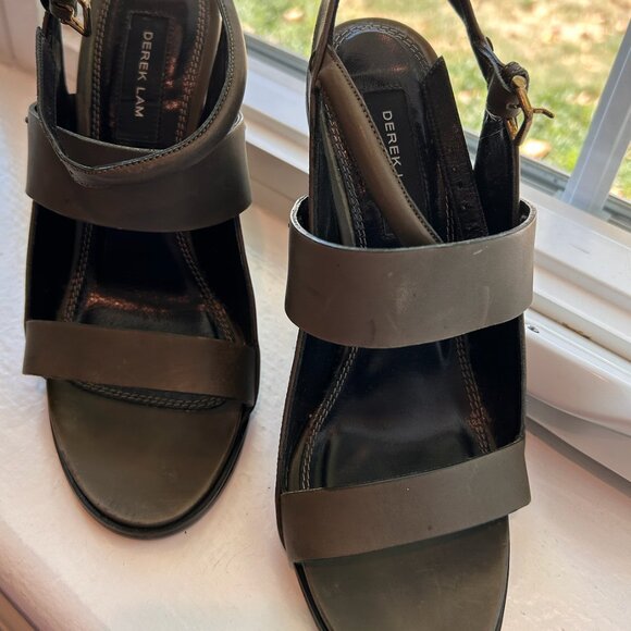 Derek Lam dark green Heel Wedges, very good condition - Picture 1 of 11